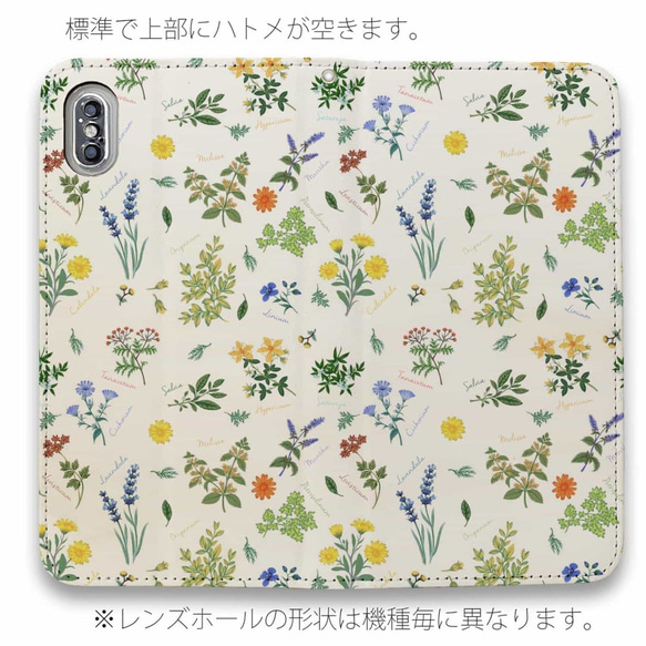 送料無料 全機種対応☆ベルトなし ボタニカル柄 花柄 iPhone15/iPhone15 Pro/ 4枚目の画像