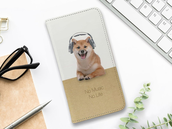 送料無料 全機種対応☆ベルトなし 柴犬だってNo Music 犬 Google Pixel8a/iPhone15/ 1枚目の画像