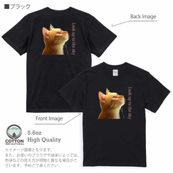 送料無料☆【Tシャツ】天を仰ぐ猫　5.6oz Cotton:100% 8枚目の画像