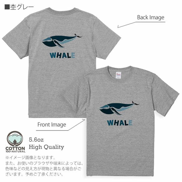 送料無料☆【Tシャツ】ホエールウォッチング5.6oz Cotton:100% 9枚目の画像