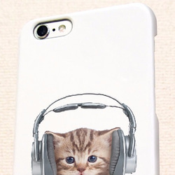 送料無料 iPhoneケース・カバー 猫だってNo Music No Life 猫 iPhone12 mini 4枚目の画像