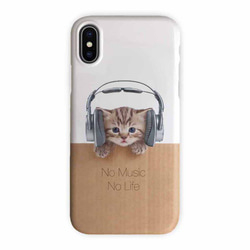 送料無料 iPhoneケース・カバー 猫だってNo Music No Life 猫 iPhone12 mini 3枚目の画像