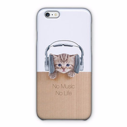 送料無料 iPhoneケース・カバー 猫だってNo Music No Life 猫 iPhone12 mini 5枚目の画像