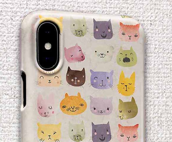 送料無料 iPhoneケース・カバー 暖かい猫の顔 猫 iPhone12 mini iPhone12 Pro 2枚目の画像