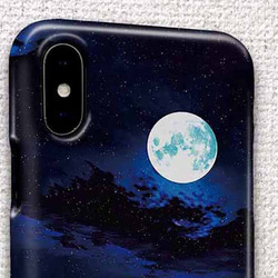 送料無料 iPhoneケース・カバー 海に浮かぶ月 星空 iPhone12 mini iPhone12 Pro 2枚目の画像