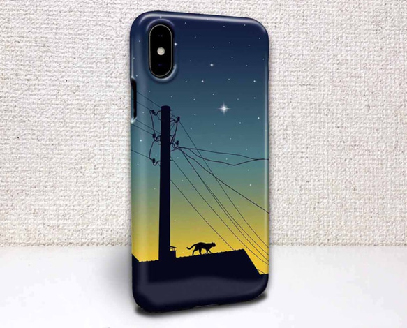 送料無料 iPhoneケース・カバー 夕暮れの猫 猫 iPhone12 mini iPhone12 Pro 1枚目の画像