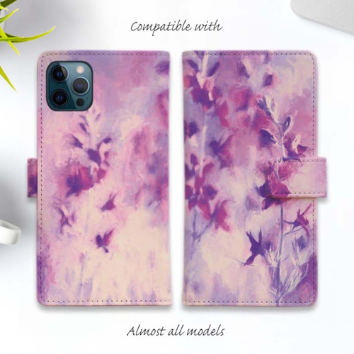 iPhone17/iPhone Air/iPhone17 Pro 全機種対応☆手帳型 ラベンダー