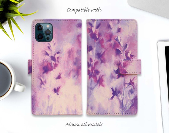 スマフォケース紫 Lilac grow スマホケース キンモクセイ/紫陽花 | Coeur