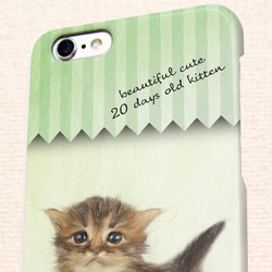 送料無料 iPhoneケース・カバー 生後20日の可愛い子猫 イラスト 猫 iPhone12 mini 4枚目の画像