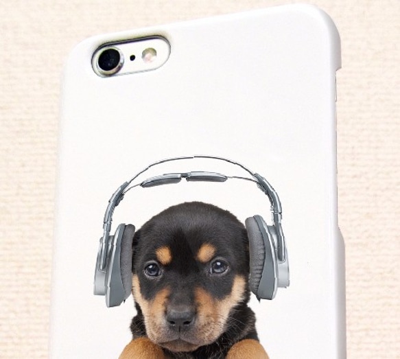 送料無料 iPhoneケース・カバー 子犬だってNo Music No Life 犬 iPhone12 mini 4枚目の画像