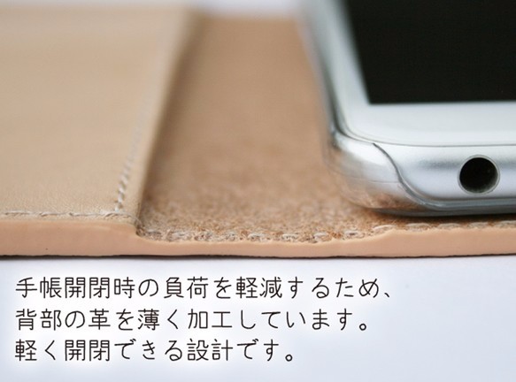 送料無料 全機種対応☆本革ケース JINO/不死鳥花に止まる蝶 本革スマホケースiPhone15/ 5枚目の画像