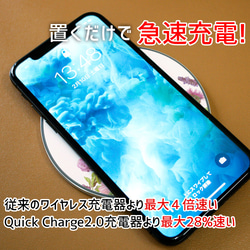 【Qi ワイヤレス充電器】ナチュラルハーブ iPhone8 iPhoneX アイフォン 3枚目の画像