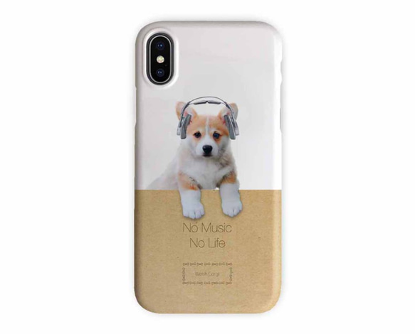 免費送貨 iPhone 手機殼保護套 Corgi No Music No Life Dog iPhone12 mini 第3張的照片