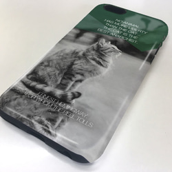 送料無料 耐衝撃ケース タフケース ヘミングウェイの猫とは… iPhoneXs iPhoneX 2枚目の画像
