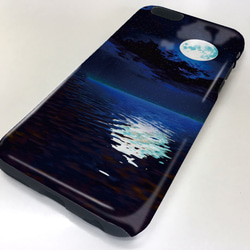 免費送貨防震外殼堅固的外殼月亮在海上漂浮iPhoneXs iPhoneX iPhone8 Plus 第2張的照片