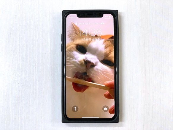 iPhoneXR方形錶殼真皮米色iPhoneXS iPhoneXS Max 第3張的照片