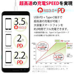 超高速充電対応モバイルバッテリー ピンク QuickCharge3.0 10000mAh 三毛猫の刻印 6枚目の画像