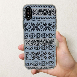 免運費兼容所有機型☆軟殼北歐花紋雪花iPhone14/&quot;iPhone14 Plus&quot;/ 第3張的照片