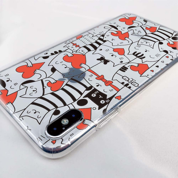 送料無料 全機種対応☆TPUケース Love Cat iPhone15/iPhone15 Pro/ 4枚目の画像