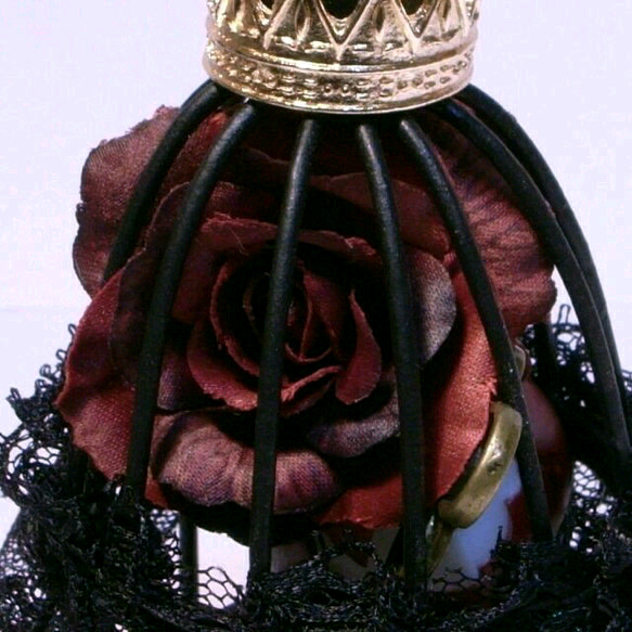 再々販!! dark rose cage necklace A 5枚目の画像