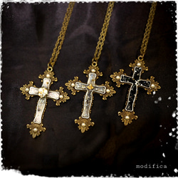 WEB限定商品Cross Church necklace（ブラック） 3枚目の画像