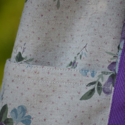 紫系　花柄　ドット　バルーンバック 3枚目の画像