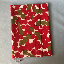 ブックカバー A4ノートサイズ  赤(だんご)　No.964 1枚目の画像