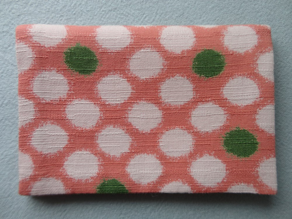 巾着袋 ＆ カード入れ セット　ピンク色(ぼんぼん玉)　No.072 2枚目の画像
