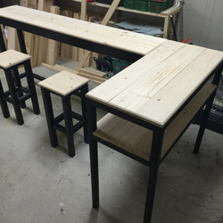 サイズオーダー ウッドワークテーブル 無垢材 作業台 カウンター 机