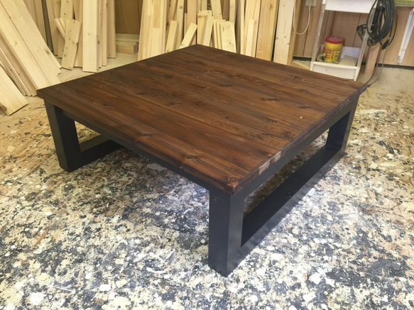 螢帥氣為主鹽的家具室內方型廣場矮桌天然木材的大小順序允許 第1張的照片