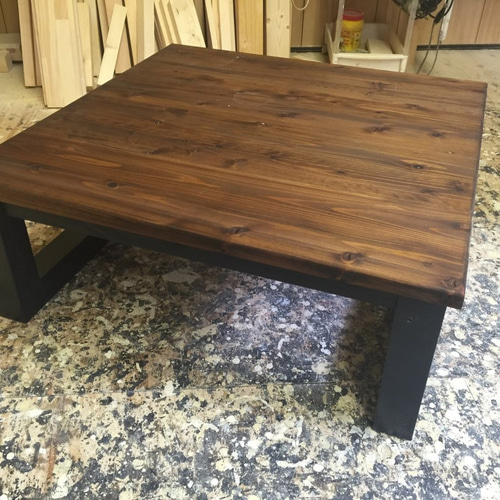 hotaru 正方形型 ローテーブル 四角 ソファーテーブル ちゃぶ台 男前