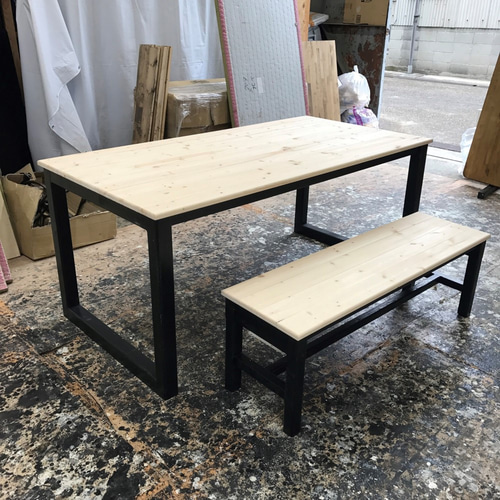 hotaru 男前家具 ダイニング テーブル ベンチ 1台付き ナチュラル