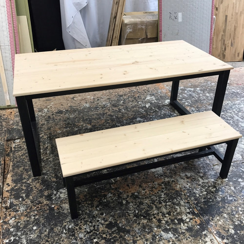 hotaru 男前家具 ダイニング テーブル ベンチ 1台付き ナチュラル