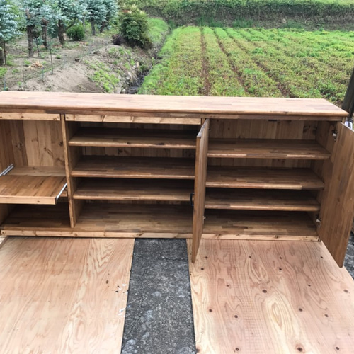 hotaru キッチンカウンター 食器棚 キャビネット 棚 炊飯器 店舗 作業