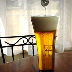 リアルサイズグラスビールのメモスタンド 3枚目の画像