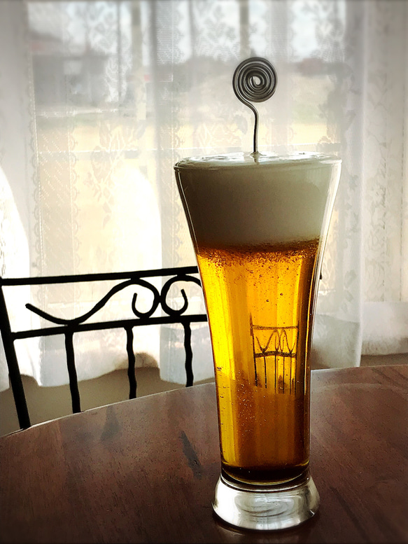 リアルサイズグラスビールのメモスタンド 3枚目の画像