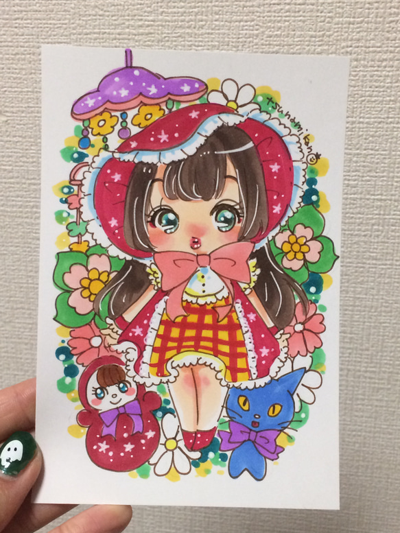 ミニ色紙 ゆめかわいい似顔絵【期間限定セール中】 3枚目の画像