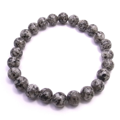 天然石 グラナイト(Granite)花崗岩 御影石 ブレスレット 丸玉8mm