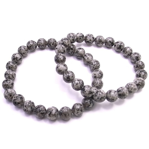 天然石 グラナイト(Granite)花崗岩 御影石 ブレスレット 丸玉8mm