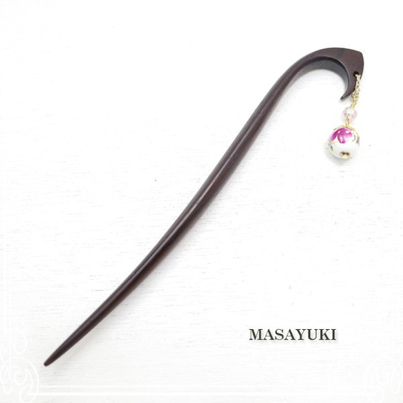 MASAYUKI木製髮夾書Rosewood-de-106-my-23 第1張的照片