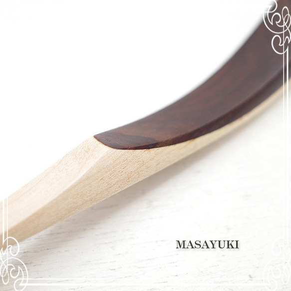 MASAYUKI木製髮夾楓木/ Rosewood-de-106-my-27 第3張的照片