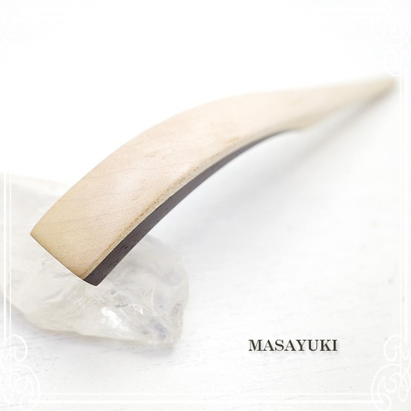 MASAYUKI木製髮夾楓木/ Rosewood-de-106-my-27 第5張的照片