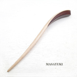 ＭＡＳＡＹＵＫＩ　木製かんざし-カエデ・本紫檀-　de-106-my-28 1枚目の画像