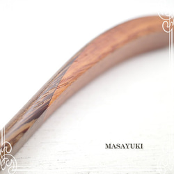 MASAYUKI木製髮夾紫色番瀉樹/ Karin-de-106-my-35 第3張的照片