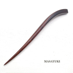 MASAYUKI Wooden Kanzashi - 洪都拉斯玫瑰木 - 烏木 - de-106-my-36 第1張的照片