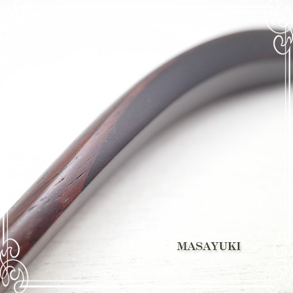 MASAYUKI Wooden Kanzashi - 洪都拉斯玫瑰木 - 烏木 - de-106-my-36 第3張的照片