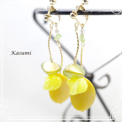 Kasumi　ユニークなチェコビーズのイヤリング　de-59-ks-289 5枚目の画像