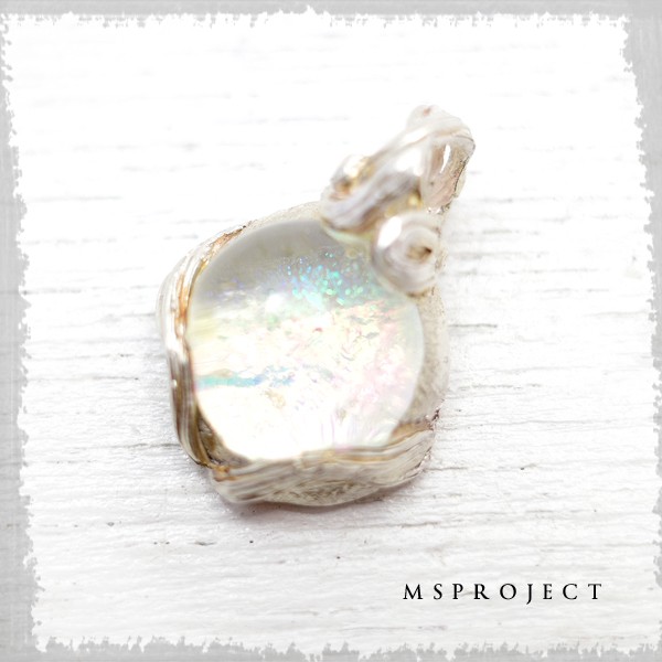 MS project　シルバー1000　チタンガラスペンダント　ペンダントトップ　de-67-ms-084