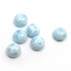 天然石 ルース 卸売　ラリマー（larimar）　ラウンドカボション　6mm 2枚目の画像