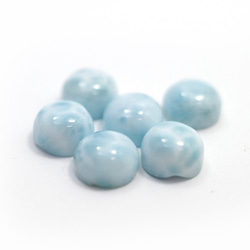 天然石 ルース 卸売　ラリマー（larimar）　ラウンドカボション　6mm 3枚目の画像